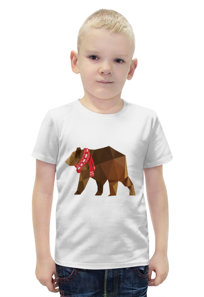 Заказать детскую футболку в Москве. Футболка с полной запечаткой для мальчиков Медведь от THE_NISE  - готовые дизайны и нанесение принтов.