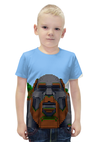 Заказать детскую футболку в Москве. Футболка с полной запечаткой для мальчиков Minecraft  от T-shirt print  - готовые дизайны и нанесение принтов.