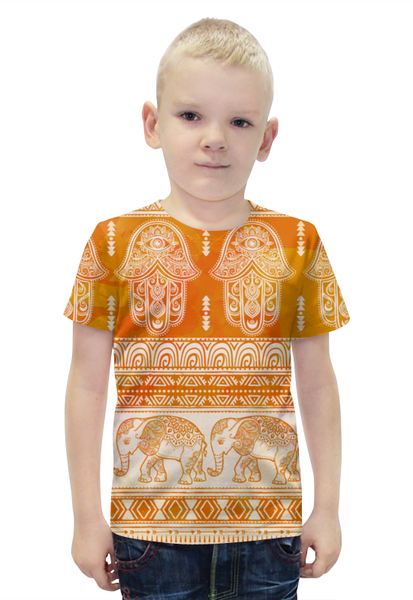 Заказать детскую футболку в Москве. Футболка с полной запечаткой для мальчиков Индия от THE_NISE  - готовые дизайны и нанесение принтов.