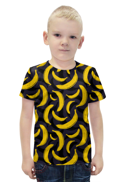 Заказать детскую футболку в Москве. Футболка с полной запечаткой для мальчиков Бананы от vphone - готовые дизайны и нанесение принтов.