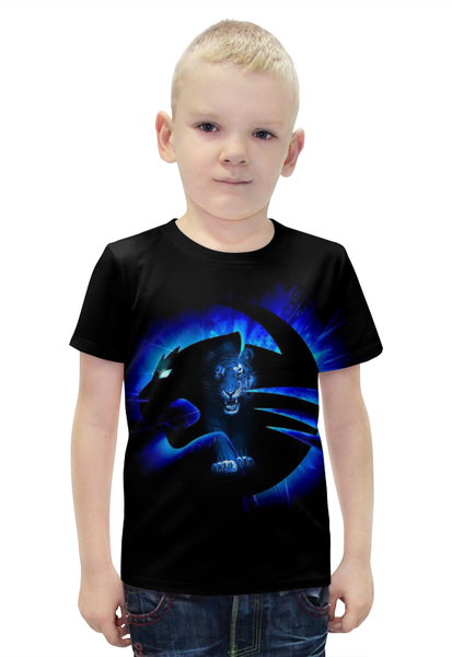Заказать детскую футболку в Москве. Футболка с полной запечаткой для мальчиков Неоновый тигр от ПРИНТЫ ПЕЧАТЬ  - готовые дизайны и нанесение принтов.