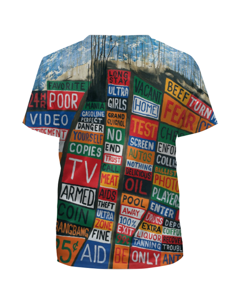 Заказать детскую футболку в Москве. Футболка с полной запечаткой для мальчиков Radiohead Album full print T-Shirt от ksnkch - готовые дизайны и нанесение принтов.