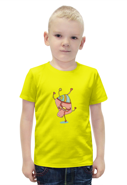Заказать детскую футболку в Москве. Футболка с полной запечаткой для мальчиков корова от THE_NISE  - готовые дизайны и нанесение принтов.
