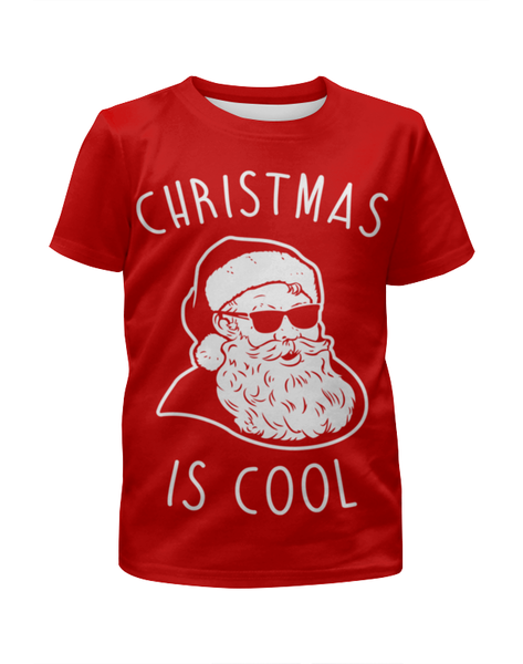 Заказать детскую футболку в Москве. Футболка с полной запечаткой для мальчиков Крутой Дед Мороз от geekbox - готовые дизайны и нанесение принтов.