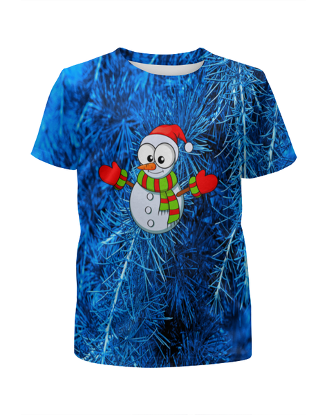 Заказать детскую футболку в Москве. Футболка с полной запечаткой для мальчиков Снеговичок от THE_NISE  - готовые дизайны и нанесение принтов.