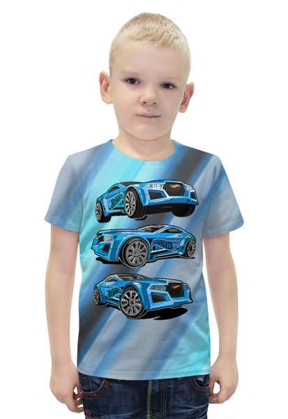 Заказать детскую футболку в Москве. Футболка с полной запечаткой для мальчиков Автогонки (Hot Wheels) от balden - готовые дизайны и нанесение принтов.