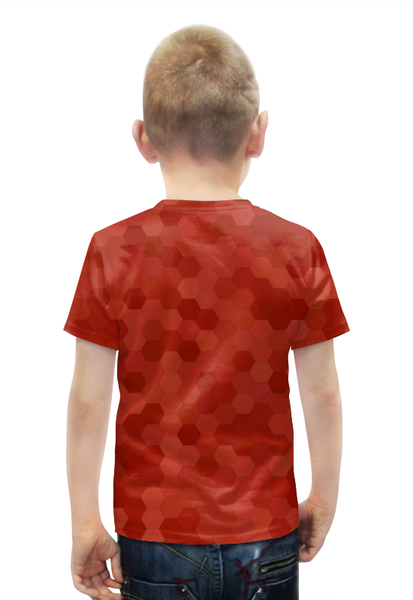 Заказать детскую футболку в Москве. Футболка с полной запечаткой для мальчиков Цветные соты от BeliySlon - готовые дизайны и нанесение принтов.