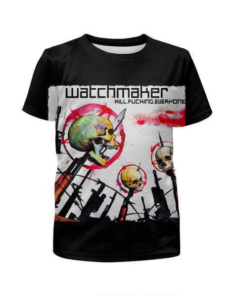 Заказать детскую футболку в Москве. Футболка с полной запечаткой для мальчиков Watchmaker band от Leichenwagen - готовые дизайны и нанесение принтов.