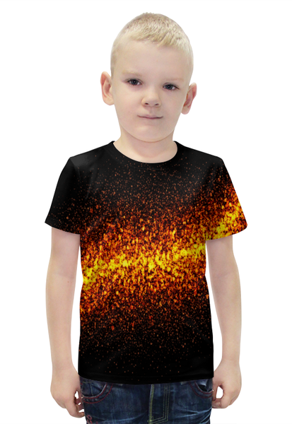 Заказать детскую футболку в Москве. Футболка с полной запечаткой для мальчиков огонь от THE_NISE  - готовые дизайны и нанесение принтов.