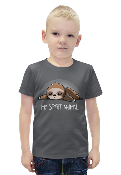 Заказать детскую футболку в Москве. Футболка с полной запечаткой для мальчиков Мое Духовное Животное от MariYang  - готовые дизайны и нанесение принтов.