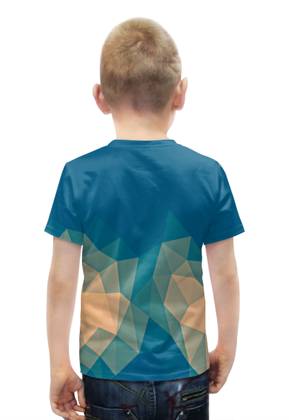 Заказать детскую футболку в Москве. Футболка с полной запечаткой для мальчиков Объемный синий от THE_NISE  - готовые дизайны и нанесение принтов.