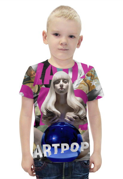 Заказать детскую футболку в Москве. Футболка с полной запечаткой для мальчиков Lady Gaga ARTPOP от Илья Гусев - готовые дизайны и нанесение принтов.