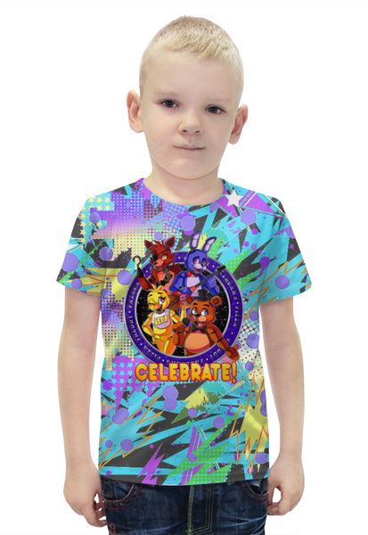 Заказать детскую футболку в Москве. Футболка с полной запечаткой для мальчиков Five Nights at Freddy's от balden - готовые дизайны и нанесение принтов.