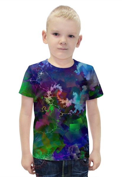 Заказать детскую футболку в Москве. Футболка с полной запечаткой для мальчиков краски от THE_NISE  - готовые дизайны и нанесение принтов.