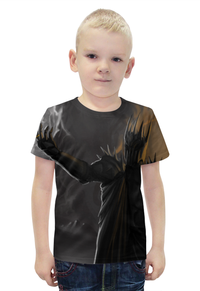 Заказать детскую футболку в Москве. Футболка с полной запечаткой для мальчиков Sauron от Dover - готовые дизайны и нанесение принтов.