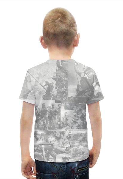 Заказать детскую футболку в Москве. Футболка с полной запечаткой для мальчиков 9 МАЯ от CoolDesign - готовые дизайны и нанесение принтов.