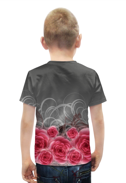 Заказать детскую футболку в Москве. Футболка с полной запечаткой для мальчиков Красные розы от Ирина - готовые дизайны и нанесение принтов.