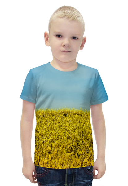 Заказать детскую футболку в Москве. Футболка с полной запечаткой для мальчиков Полевые цветы от THE_NISE  - готовые дизайны и нанесение принтов.