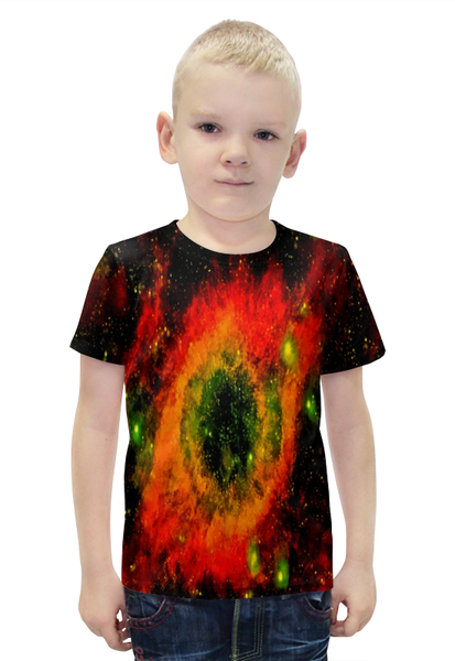 Заказать детскую футболку в Москве. Футболка с полной запечаткой для мальчиков Вспышки космоса от THE_NISE  - готовые дизайны и нанесение принтов.