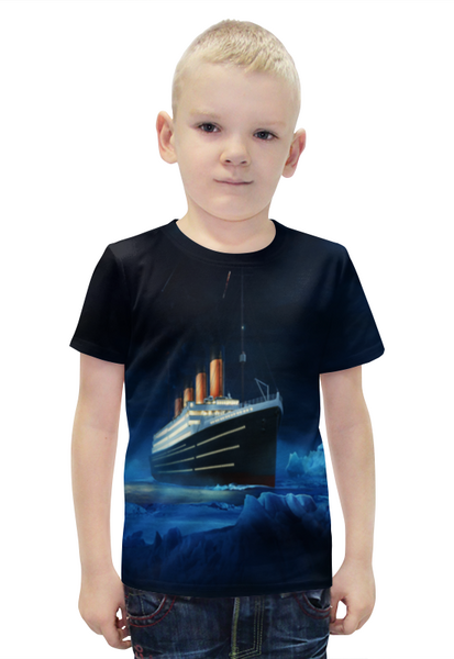 Заказать детскую футболку в Москве. Футболка с полной запечаткой для мальчиков Титаник от THE_NISE  - готовые дизайны и нанесение принтов.