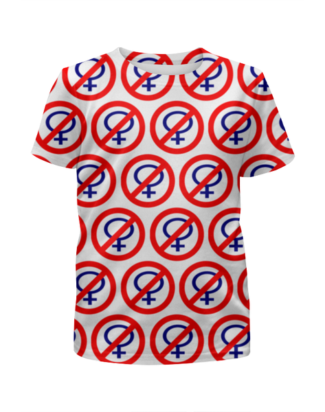 Заказать детскую футболку в Москве. Футболка с полной запечаткой для мальчиков Без баб от THE_NISE  - готовые дизайны и нанесение принтов.