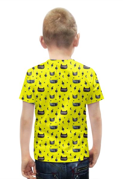 Заказать детскую футболку в Москве. Футболка с полной запечаткой для мальчиков кошки от THE_NISE  - готовые дизайны и нанесение принтов.