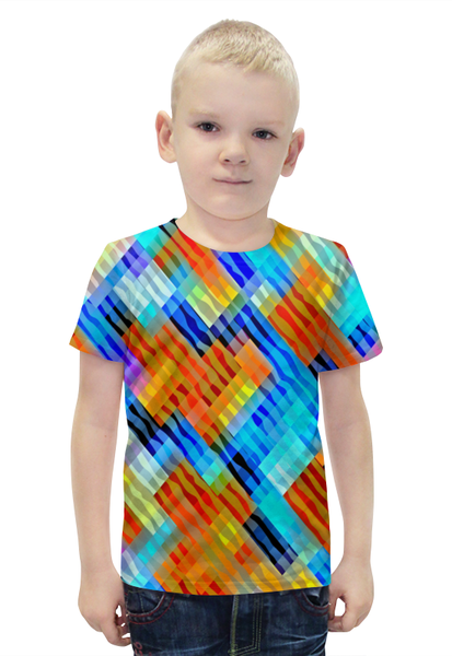 Заказать детскую футболку в Москве. Футболка с полной запечаткой для мальчиков Волнистый узор от THE_NISE  - готовые дизайны и нанесение принтов.