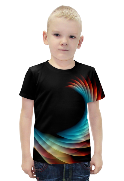Заказать детскую футболку в Москве. Футболка с полной запечаткой для мальчиков Радужный взмах от THE_NISE  - готовые дизайны и нанесение принтов.