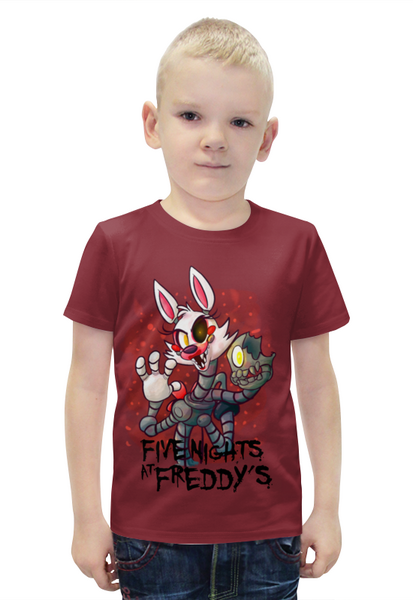 Заказать детскую футболку в Москве. Футболка с полной запечаткой для мальчиков Five Nights at Freddy’s  от ПРИНТЫ ПЕЧАТЬ  - готовые дизайны и нанесение принтов.