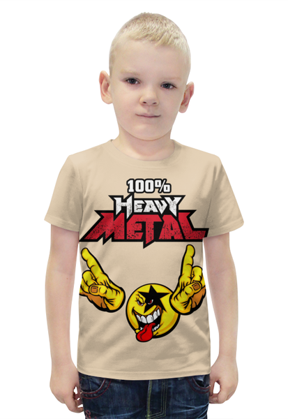 Заказать детскую футболку в Москве. Футболка с полной запечаткой для мальчиков Heavy Metal Art от Leichenwagen - готовые дизайны и нанесение принтов.