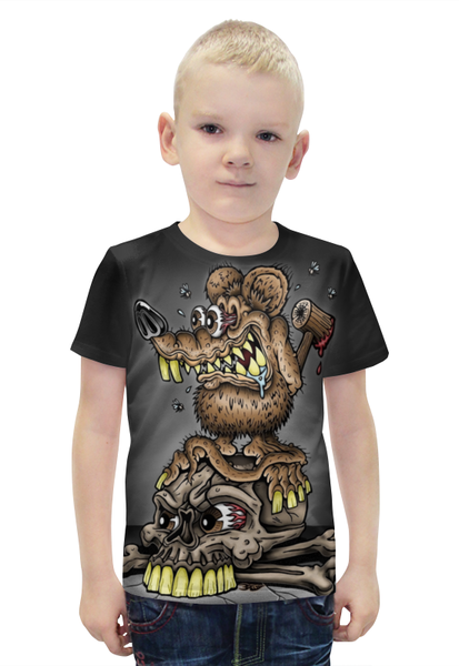 Заказать детскую футболку в Москве. Футболка с полной запечаткой для мальчиков Мышонок  зомби от ПРИНТЫ ПЕЧАТЬ  - готовые дизайны и нанесение принтов.