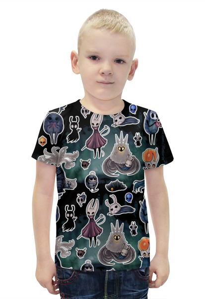 Заказать детскую футболку в Москве. Футболка с полной запечаткой для мальчиков HOLLOW KNIGHT от robus - готовые дизайны и нанесение принтов.