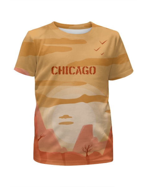 Заказать детскую футболку в Москве. Футболка с полной запечаткой для мальчиков Chicago от AestheticWay  - готовые дизайны и нанесение принтов.