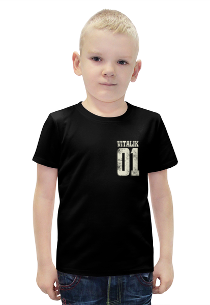 Заказать детскую футболку в Москве. Футболка с полной запечаткой для мальчиков Виктор 01 от weeert - готовые дизайны и нанесение принтов.