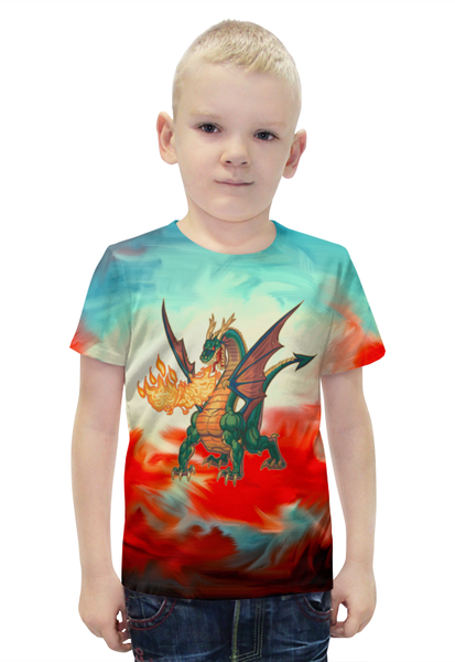Заказать детскую футболку в Москве. Футболка с полной запечаткой для мальчиков Дракон от THE_NISE  - готовые дизайны и нанесение принтов.