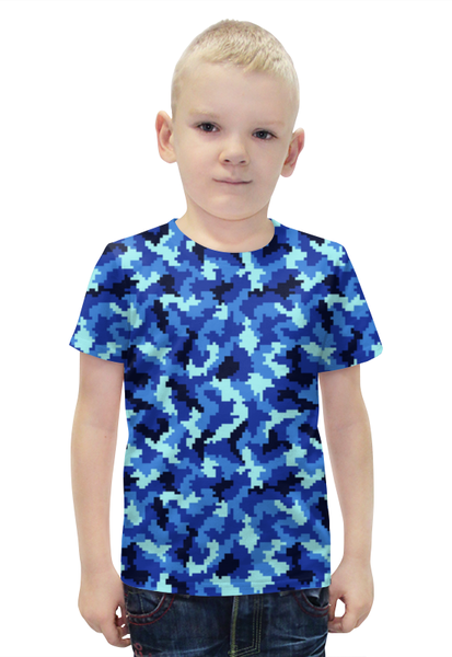 Заказать детскую футболку в Москве. Футболка с полной запечаткой для мальчиков Камуфляж нано от THE_NISE  - готовые дизайны и нанесение принтов.
