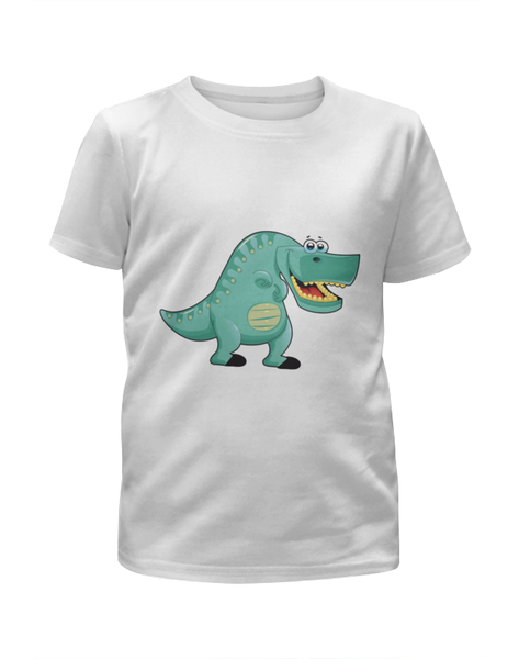 Заказать детскую футболку в Москве. Футболка с полной запечаткой для мальчиков Забавный  динозавр от Amerikanka - готовые дизайны и нанесение принтов.
