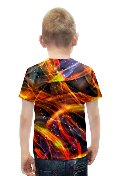Заказать детскую футболку в Москве. Футболка с полной запечаткой для мальчиков Пламя от THE_NISE  - готовые дизайны и нанесение принтов.