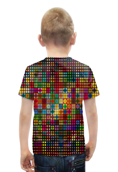 Заказать детскую футболку в Москве. Футболка с полной запечаткой для мальчиков Яркая мозаика от THE_NISE  - готовые дизайны и нанесение принтов.