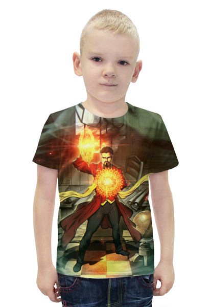 Заказать детскую футболку в Москве. Футболка с полной запечаткой для мальчиков Doctor Strange от ПРИНТЫ ПЕЧАТЬ  - готовые дизайны и нанесение принтов.