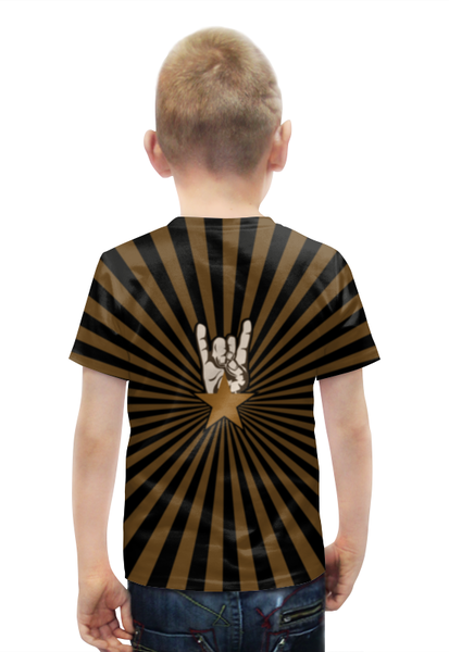 Заказать детскую футболку в Москве. Футболка с полной запечаткой для мальчиков Rockstar от gopotol - готовые дизайны и нанесение принтов.