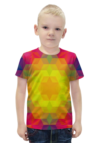 Заказать детскую футболку в Москве. Футболка с полной запечаткой для мальчиков Графический узор от THE_NISE  - готовые дизайны и нанесение принтов.