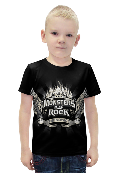 Заказать детскую футболку в Москве. Футболка с полной запечаткой для мальчиков Monsters Of Rock от Leichenwagen - готовые дизайны и нанесение принтов.