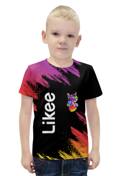 Заказать детскую футболку в Москве. Футболка с полной запечаткой для мальчиков Likee  от weeert - готовые дизайны и нанесение принтов.