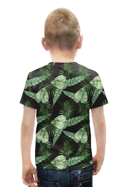 Заказать детскую футболку в Москве. Футболка с полной запечаткой для мальчиков листья от THE_NISE  - готовые дизайны и нанесение принтов.