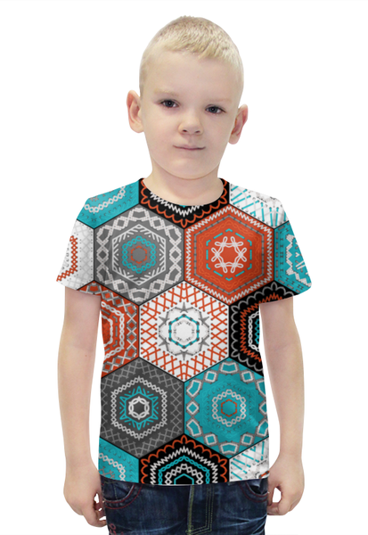 Заказать детскую футболку в Москве. Футболка с полной запечаткой для мальчиков Абстракция от Leichenwagen - готовые дизайны и нанесение принтов.