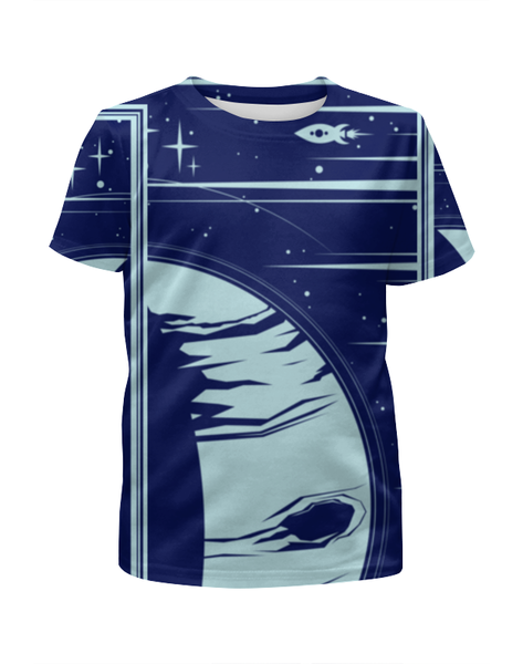 Заказать детскую футболку в Москве. Футболка с полной запечаткой для мальчиков Космос от galaxy secret - готовые дизайны и нанесение принтов.