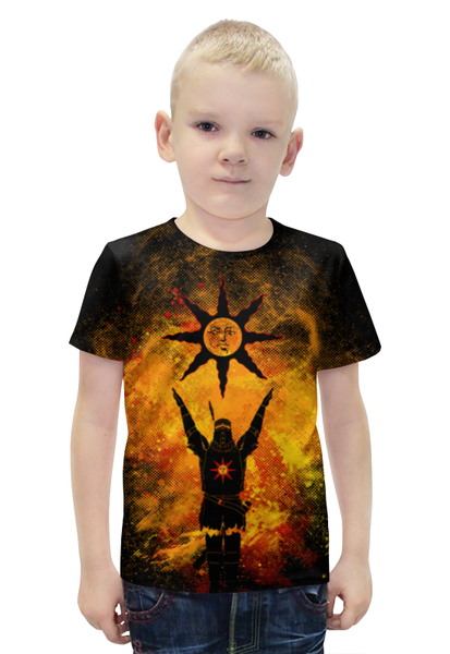 Заказать детскую футболку в Москве. Футболка с полной запечаткой для мальчиков Славьте солнце от printik - готовые дизайны и нанесение принтов.