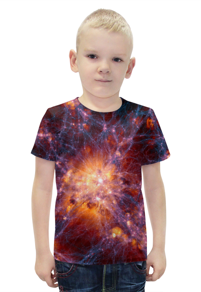 Заказать детскую футболку в Москве. Футболка с полной запечаткой для мальчиков SPACE от CoolDesign - готовые дизайны и нанесение принтов.