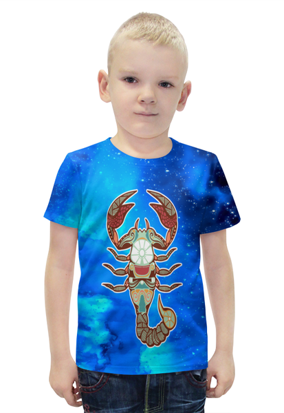 Заказать детскую футболку в Москве. Футболка с полной запечаткой для мальчиков Скорпион от THE_NISE  - готовые дизайны и нанесение принтов.